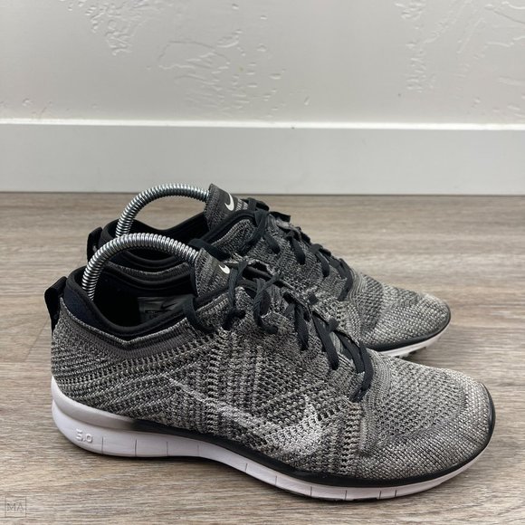 Nike Shoes - Nike Women's Free TR Flyknit Shoes Size 8.5 Gray/Black/White